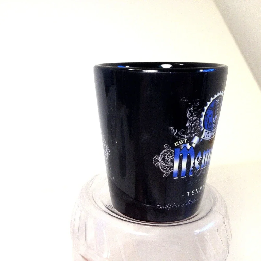 Vintage Souvenir Memphis Tennessee Guitar Handle Shot Glass Whiskey